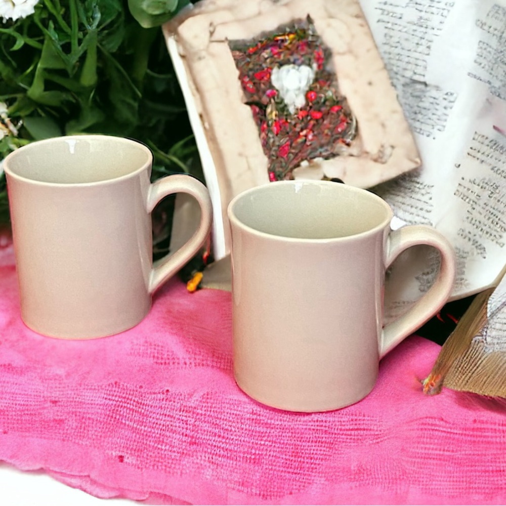 New Set Of White Porcelain Coffee Mugs